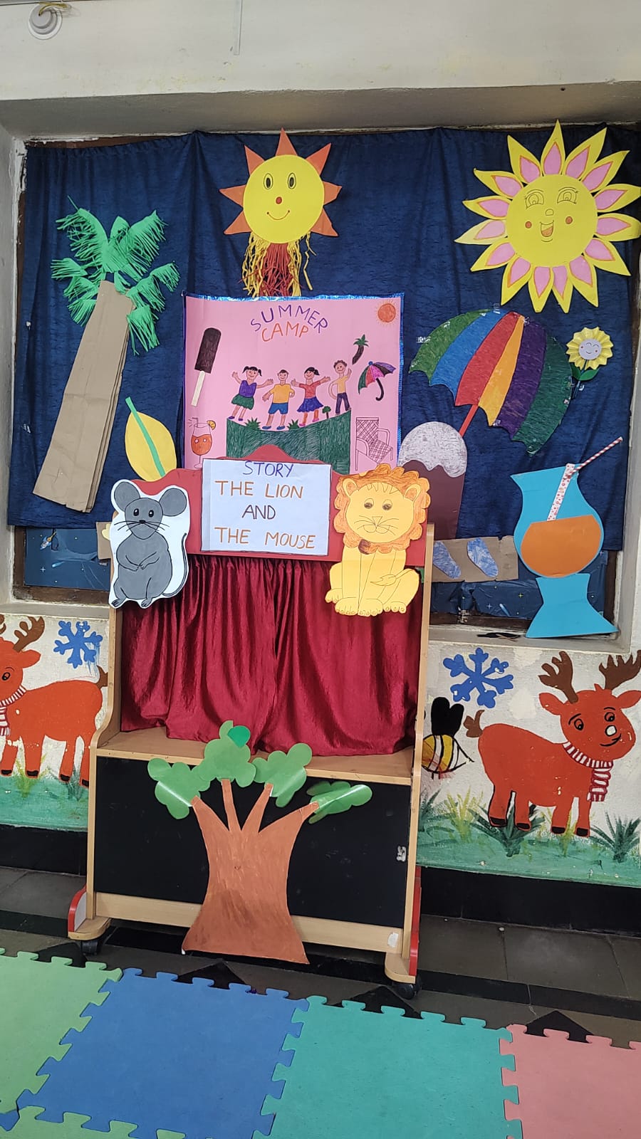 Children enjoying puppet theatre show at Tag Play School Masab Tank Hyderabad